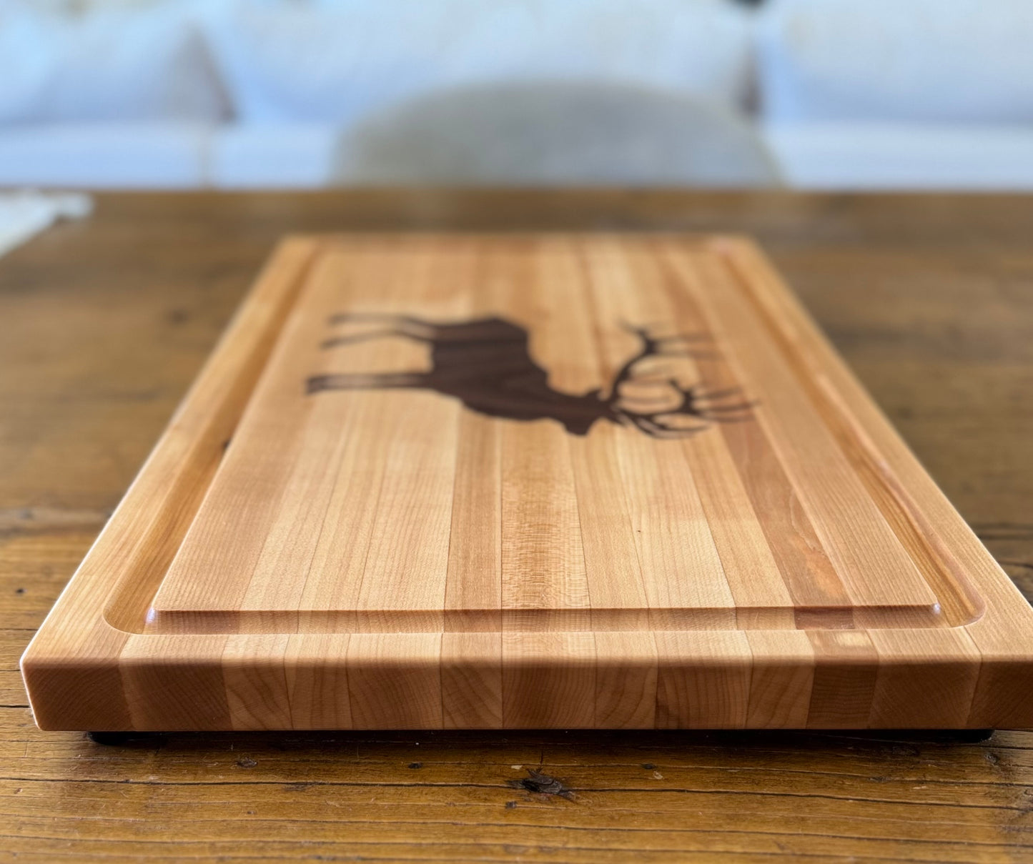 Custom Cutting Board with wood inlay