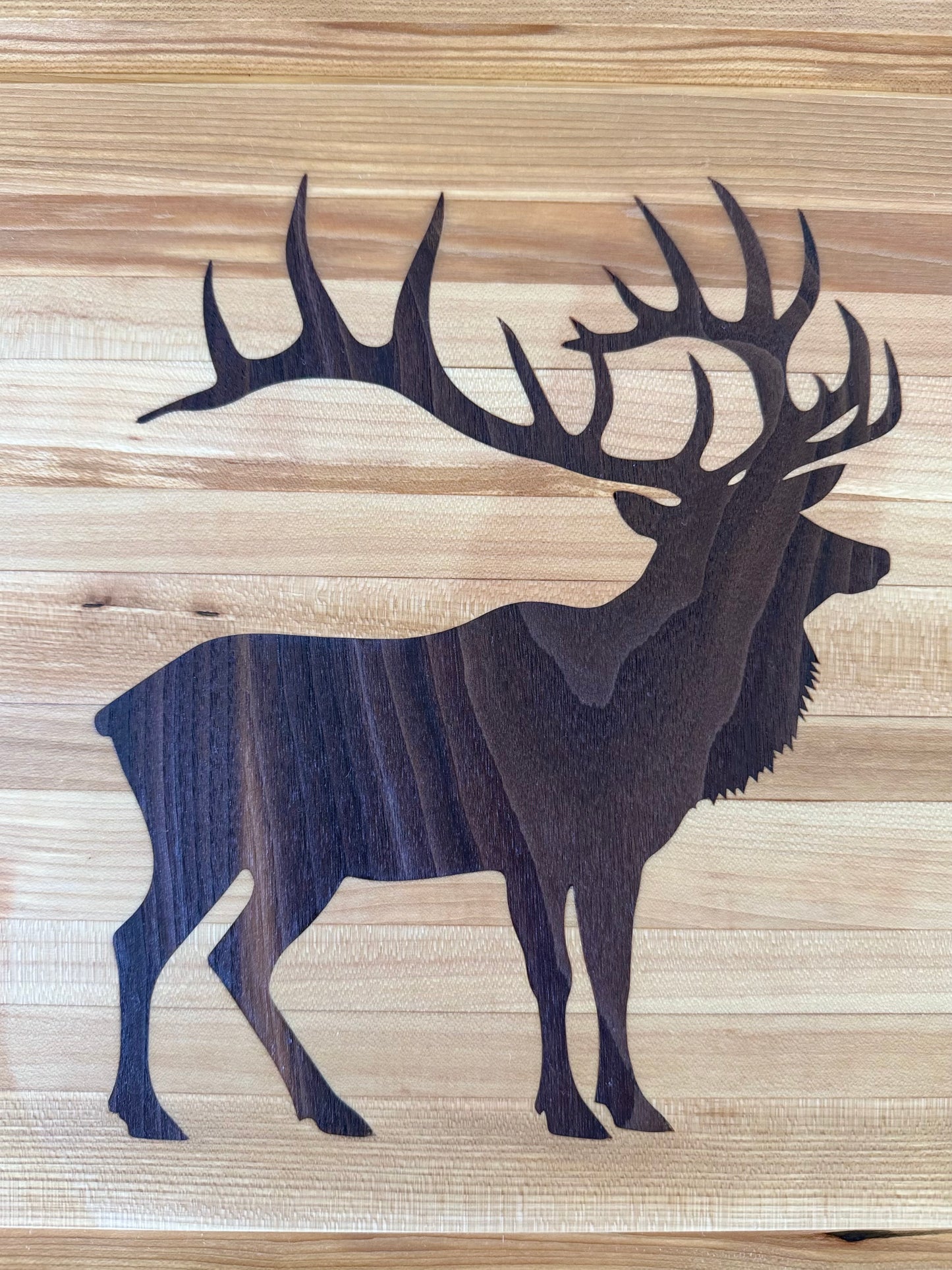 Custom Cutting Board with wood inlay