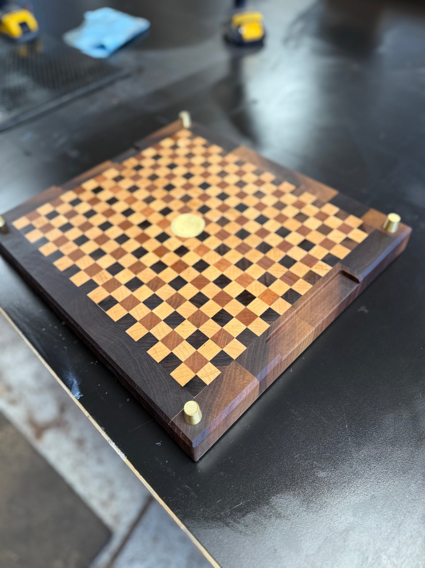 Custom Butcher Block Cutting Board with Custom Epoxy inlay