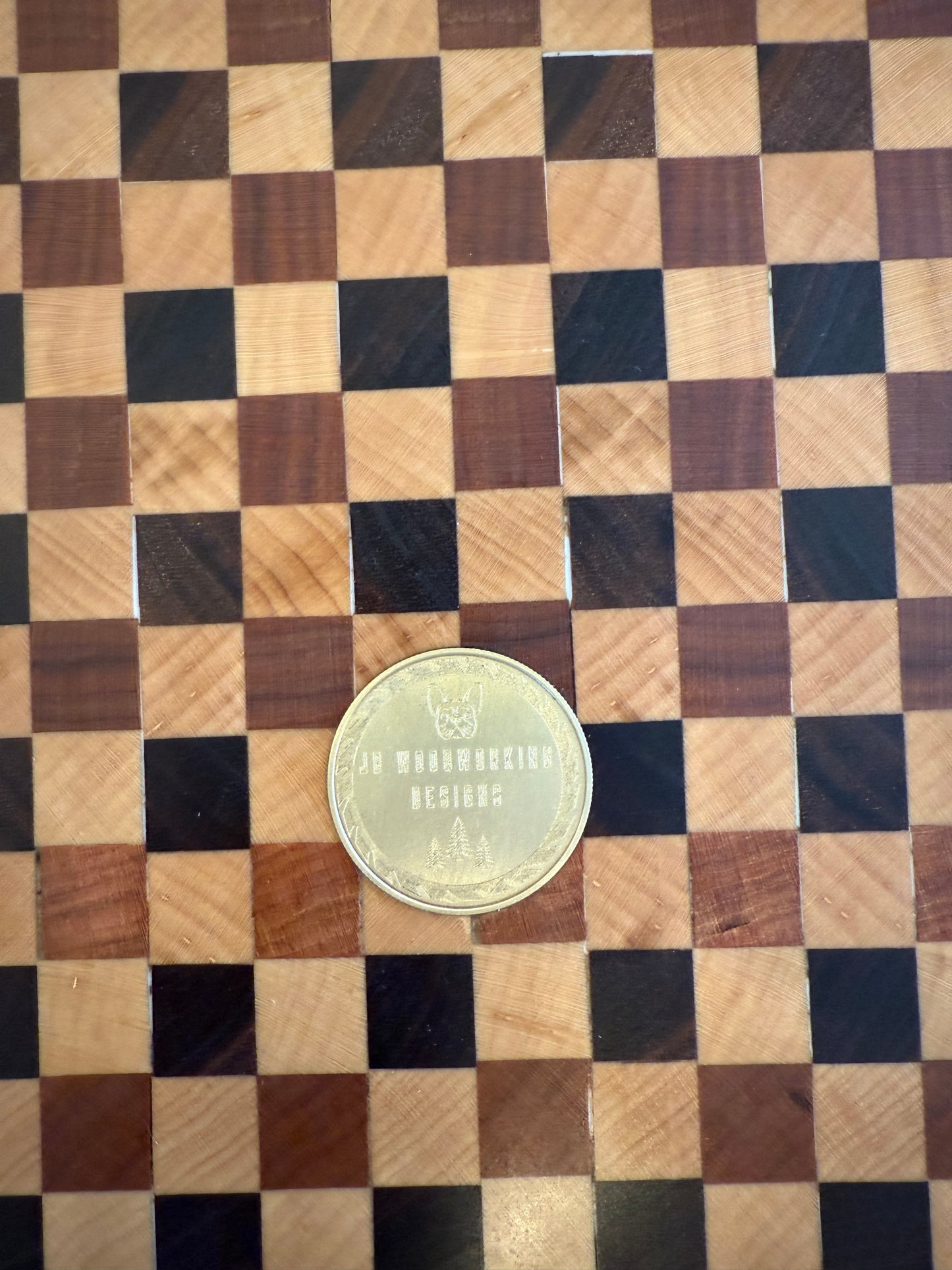 Custom Butcher Block Cutting Board with Custom Epoxy inlay