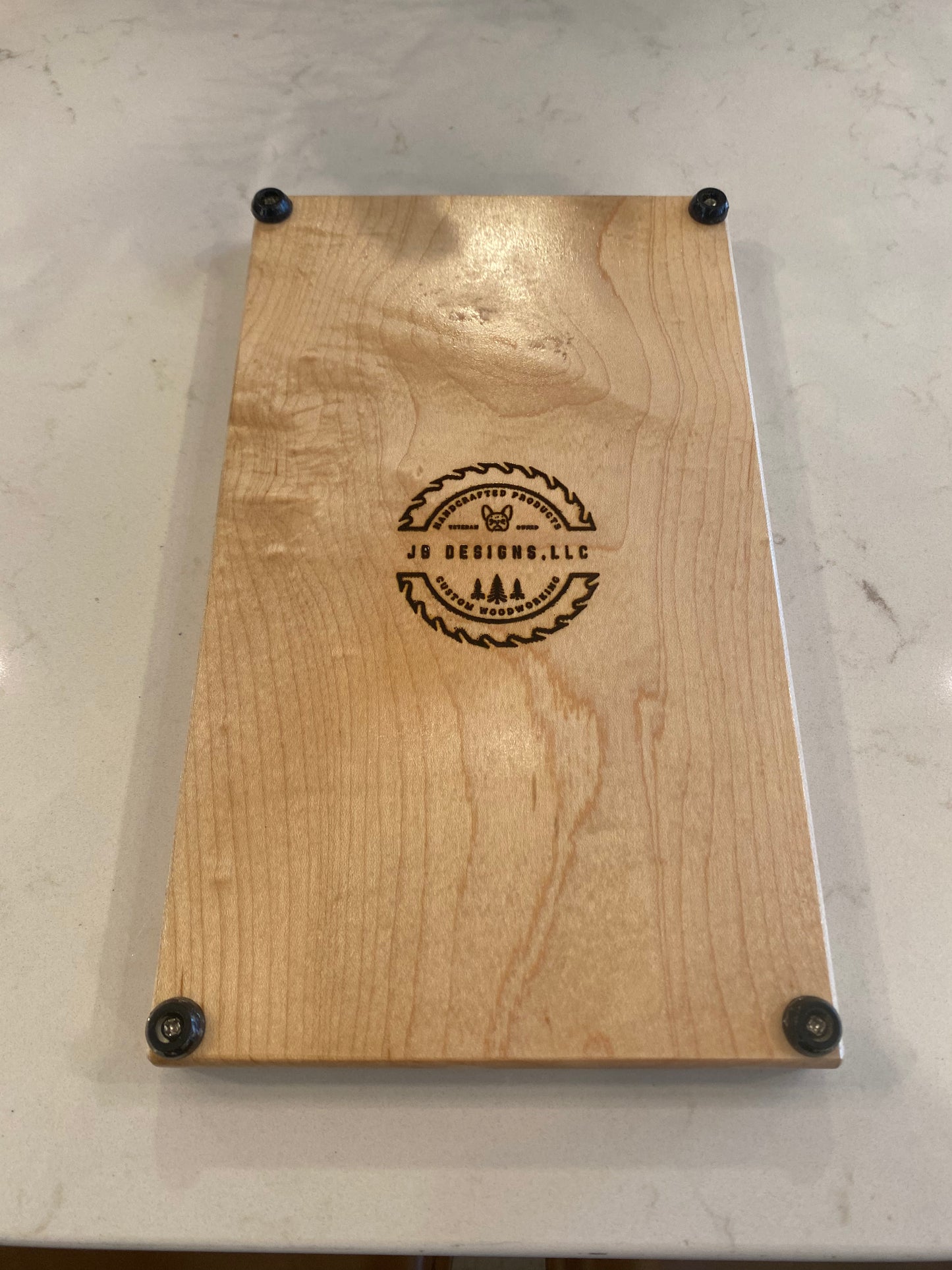 Personalized Hardwood Pocket Trash Valet/Tray