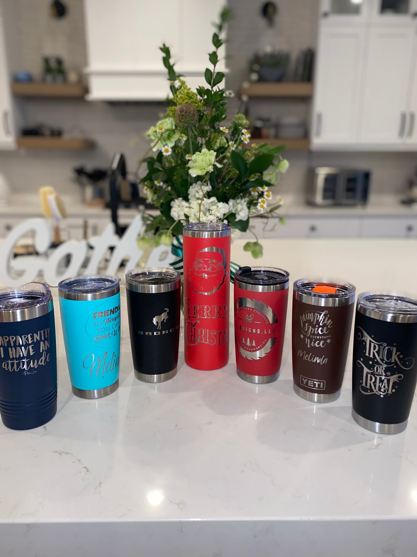 Custom Laser Engraved Stock 20 oz Tumblers