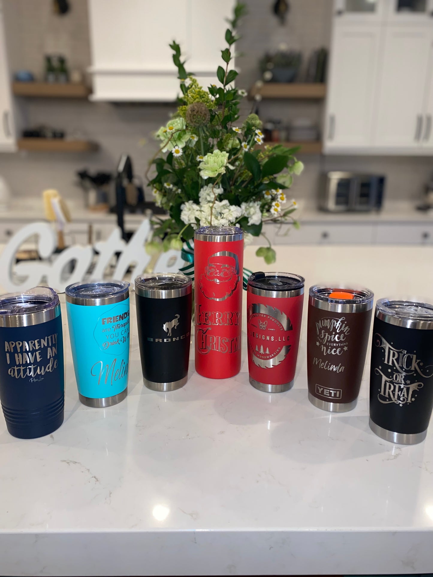 Custom Laser Engraved Stock 20 oz Tumblers